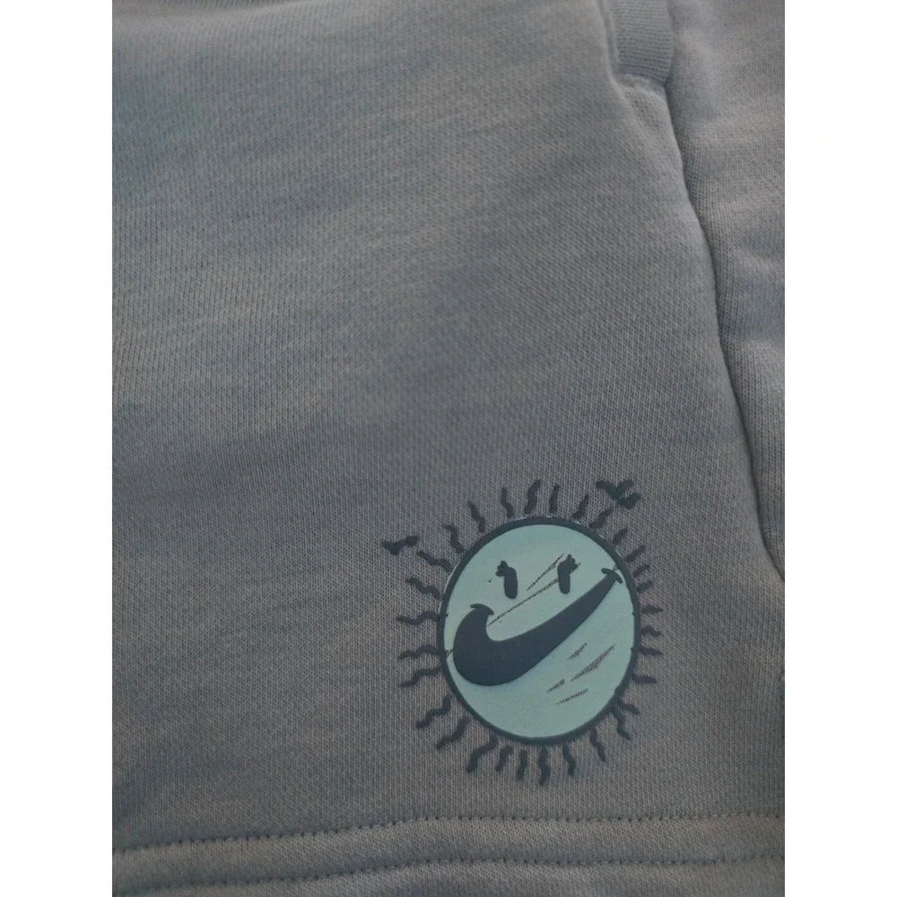 Nike Sun Club Shorts Kids Size Large Blue Smile Logo Activewear Casual‎ Sweats